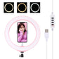 26Cm Dimmable Led Ring Light With Tripod And Phone Clamp - Black