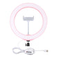 26Cm Dimmable Led Ring Light With Tripod And Phone Clamp - Black