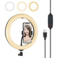 26Cm Dimmable Led Ring Light With Tripod And Phone Clamp - Black