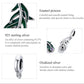 925 Sterling Silver Peacock Feather Pendant For Diy Bracelet Or Necklace