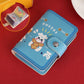 Festive Cartoon Snap Anti Degaussing Card Holder Lucky Change Id Storage Bag - Red