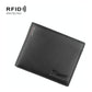 Rfid Men Short Wallet With Card Slots - Black