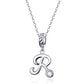 925 Sterling Silver Personalized Letter Pendant For Diy Bracelets & Necklaces Style - R