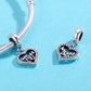 925 Sterling Silver Love Mother Heart Pendant For Diy Bracelets & Necklaces