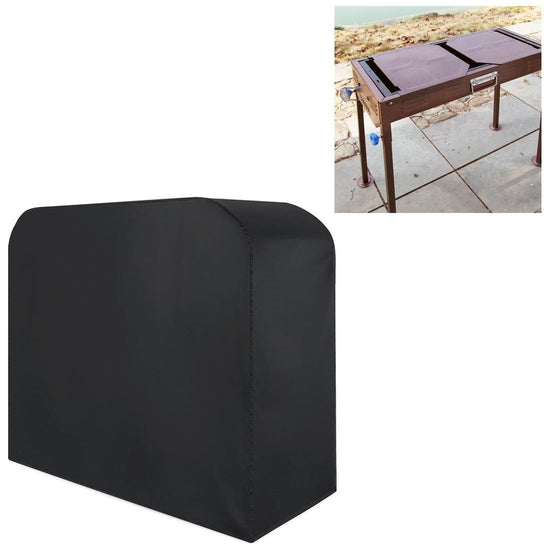 Waterproof 210D Oxford Cloth Bbq Grill Cover - Anti-Uv Dust-Proof Foldable - Fits Gas Charcoal Electric - 190X71X117Cm - Black