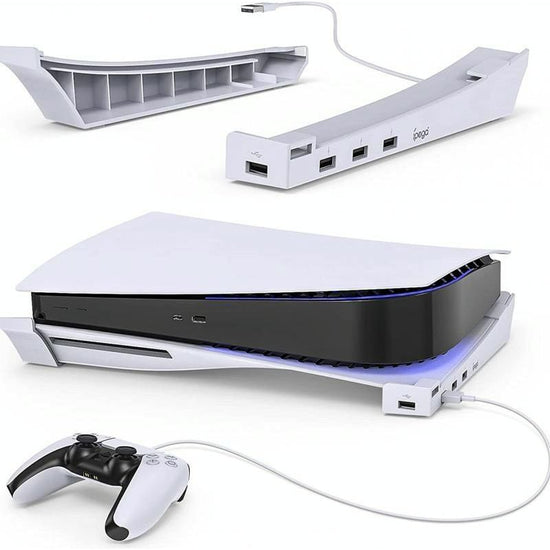 4-Port Usb Hub Base For Ps5 Horizontal Stand