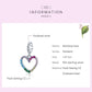 925 Sterling Silver Rainbow Heart Pendant For Diy Bracelets & Necklaces