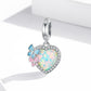 925 Sterling Silver Colorful Opal Butterfly Pendant For Diy Bracelets & Necklaces