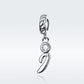 925 Sterling Silver Letter Pendant For Diy Bracelet Or Necklace Style - I