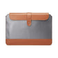 14-15.4 Inch Microfiber Notebook Liner Bag - Horizontal Gray & Brown