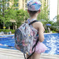 Blue Waterproof Drawstring Beach Bag L Size For Kids Wet & Dry Separation Shoulder Strap - Grey S