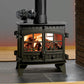 8-blade Double Head Heat Powered Stove Fan - Aluminum