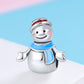 925 Sterling Silver Snowman Bead Pendant For Diy Bracelets & Necklaces