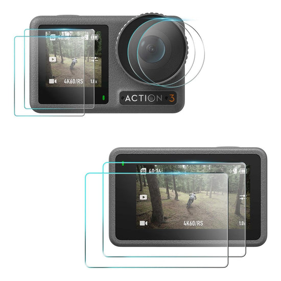 2-Pack 3-In-1 Tempered Glass Screen Protectors For Front And Back Lenses