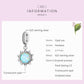 925 Sterling Silver Opal Sun Pendant For Diy Bracelets & Necklaces