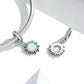 925 Sterling Silver Opal Sun Pendant For Diy Bracelets & Necklaces