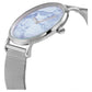 Stylish Women Quartz Watch With Stainless Steel Band - Round Dial Silver Alloy Case