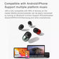 Wireless Bluetooth Earphones with Led Display and Hifi Sound for Sports - Black