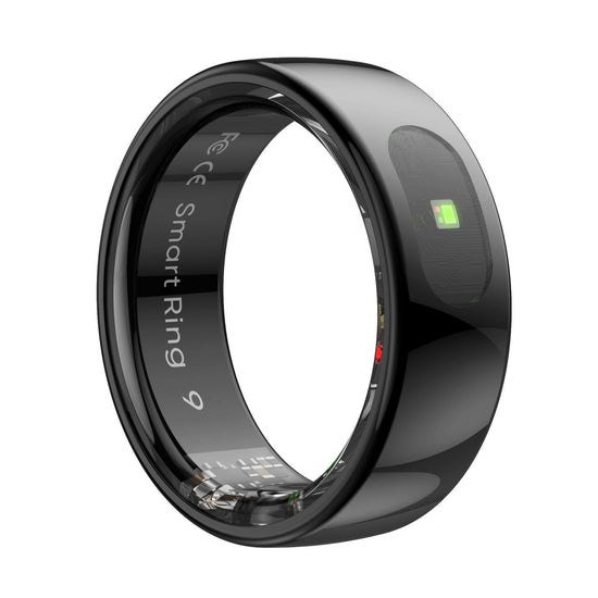 Smart Ring Heart Rate Blood Oxygen Sleep Sports Size 12 - Black