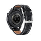 Waterproof Leather Smartwatch With Colour Display - Black
