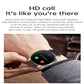 Waterproof Leather Smartwatch With Colour Display - Black