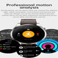 Waterproof Leather Smartwatch With Colour Display - Black