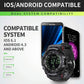 Men Multifunctional Waterproof Bluetooth Smart Electronic Watch Black