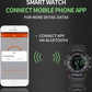 Men Multifunctional Waterproof Bluetooth Smart Electronic Watch Black