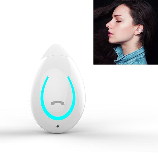 Ultra-light Wireless Earphone with Mic - Bluetooth 5.0 - Ear Clip - Stereo - White