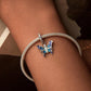 925 Sterling Silver Platinum Plated Luminous Butterfly Pendant