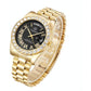 Men Quartz Watch With Diamond-Encrusted Roman Numeral Dial