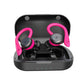 Waterproof Tws Wireless Earphones for Sports - Ear-mounted - Black