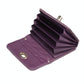 Horizontal Card Bag Mobile Phone Back Sticker With Metal Buckle - Dark Purple