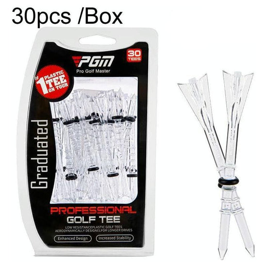 30 Adjustable Golf Tees With 83Mm Height Limit - Set Of 30 - White