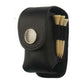 Leather Golf Ball Waist Pouch - Portable Tee Bag For Sports - Black