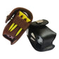 Leather Golf Ball Waist Pouch - Portable Tee Bag For Sports - Black