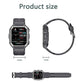 1.8 Inch Heart Rate Blood Pressure Monitoring Smart Calling Watch - Black