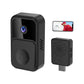 Wireless Smart Video Doorbell - 90 Degree Wide Angle - Black