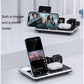 30W 4 In 1 Wireless Charger With Ambient Light Silver / Black
