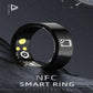 Smart Ring With Heart Rate Blood Oxygen Sleep Monitoring And Multiple Sports Modes - Black Size 7