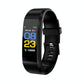 Smart Oled Fitness Tracker With Pedometer - Black