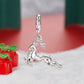 925 Sterling Silver Christmas Elk Pendant Beads