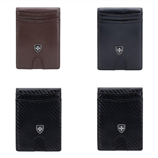 Secure Multi-card Wallet with Rfid Protection - Black