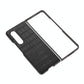For Samsung Galaxy Z Fold4 5G Genuine Leather Crocodile Texture Phone Case - Black