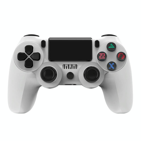 Wireless Bluetooth Game Controller for Ps4 with Dual Vibration and Light Strip - White