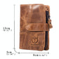 Men Vertical Cowhide Wallet with Rfid Blocking - Coffee
