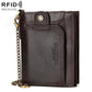 Anti-magnetic Rfid Men Wallet - Secure Protection - Khaki