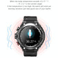 1.28 Inch Ips Touch Screen 2 In 1 Bluetooth Headset Smart Watch Support Heart Rate Monitoring / Bluetooth Music - Black