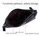 Large Capacity Casual Clutch Wallet with Zipper Closure - Black