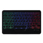Bluetooth Keyboard Leather Case For Ipad 9.7 - Triangle Holder & Pen Slot - Black Diamond Pattern